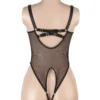 Body cuir ouvert et dos en résille transparente (2) Body cuir ouvert et dos en résille transparente