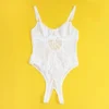 Body dentelle blanc volanté à armatures (2) Body dentelle blanc volanté à armatures