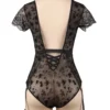 Body guêpière noir décolleté V et dos nu (2) Body guêpière noir décolleté V et dos nu