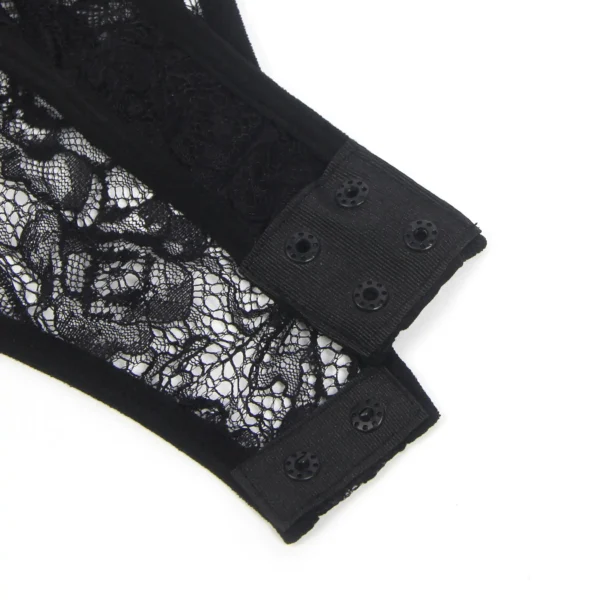 Body noir dentelle et tulle transparent (4) Body noir dentelle et tulle transparent à armatures