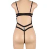 Body noir effet harnais (2) Body noir effet harnais