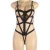 Body noir effet harnais (3) Body noir effet harnais