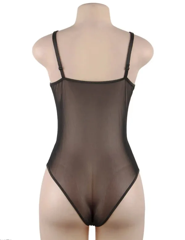Body noir grande taille en dentelle (4) Body noir grande taille en dentelle