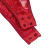 Body rouge chic à armatures et manches longues (2) Body rouge chic à armatures et manches longues