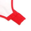 Body rouge effet cuir à bonnets ajourés (8) Body rouge effet cuir à bonnets ajourés