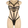 Body sexy noir à sangles façon harnais (3) Body sexy noir à sangles façon harnais