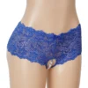 Culotte dentelle entrejambe ouvert et perles bleu (4) Culotte dentelle entrejambe ouvert et perles