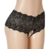 Culotte dentelle entrejambe ouvert et perles noir (5) Culotte dentelle entrejambe ouvert et perles