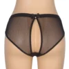 Culotte en résille dos ouvert et bijou noir (4) Culotte en résille dos ouvert et bijou