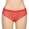 Culotte en résille dos ouvert et bijou rouge (3) Culotte en résille dos ouvert et bijou