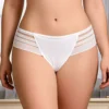 Culotte sexy à bandes transparentes blanc (1) Culotte sexy à bandes transparentes