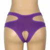 Culotte sexy à découpes et entrejambe ouvert violet (4) Culotte sexy à découpes et entrejambe ouvert