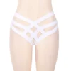 Culotte sexy à lanières croisées blanc (2) Culotte sexy à lanières croisées