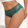 Culotte sexy ouverte à bijou cœur vert (3) Culotte sexy ouverte à bijou cœur