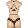 Ensemble dentelle guêpière noire et string à bijoux (9) Ensemble dentelle guêpière noire et string à bijoux