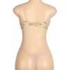 Ensemble lingerie beige à fleurs brodées (2) Ensemble lingerie beige à fleurs brodées