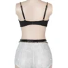 Ensemble lingerie bleu ciel boutons et chaînes dorées (3) Ensemble lingerie bleu ciel boutons et chaînes dorées