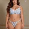 Ensemble lingerie bleu fleurs et transparence (4) Ensemble lingerie bleu fleurs et transparence