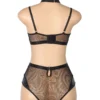 Ensemble lingerie culotte haute cuir et résille (4) Ensemble lingerie cuir culotte haute et résille