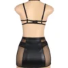 Ensemble lingerie effet cuir résille et lacets (7) Ensemble lingerie effet cuir résille et lacets