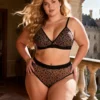 Ensemble lingerie léopard haut triangle et culotte haute (1) Ensemble lingerie léopard triangle et culotte haute