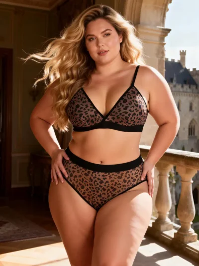 Ensemble lingerie léopard haut triangle et culotte haute (1) Ensemble lingerie léopard triangle et culotte haute