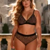 Ensemble lingerie léopard haut triangle et culotte haute (5) Ensemble lingerie léopard triangle et culotte haute