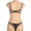 Ensemble lingerie noir dentelle et décolleté ouvert (4) Ensemble lingerie noir dentelle et décolleté ouvert