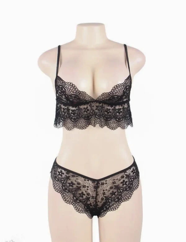 Ensemble lingerie noire dentelle grande taille (3) Ensemble lingerie noire dentelle grande taille