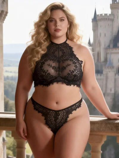 Ensemble lingerie noire dos nu en dentelle (1) Ensemble lingerie noire dos nu en dentelle