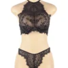 Ensemble lingerie noire dos nu en dentelle (2) Ensemble lingerie noire dos nu en dentelle