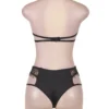 Ensemble lingerie noire grande taille à lanières (3) Ensemble lingerie noire grande taille à lanières
