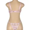 Ensemble lingerie rose fleurs et transparence (2) Ensemble lingerie rose fleurs et transparence