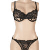 Ensemble lingerie sexy noir en dentelle (3) Ensemble lingerie sexy noir en dentelle