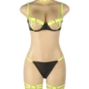 Ensemble lingerie sexy noir et jaune fluo (3) Ensemble lingerie sexy noir et jaune fluo