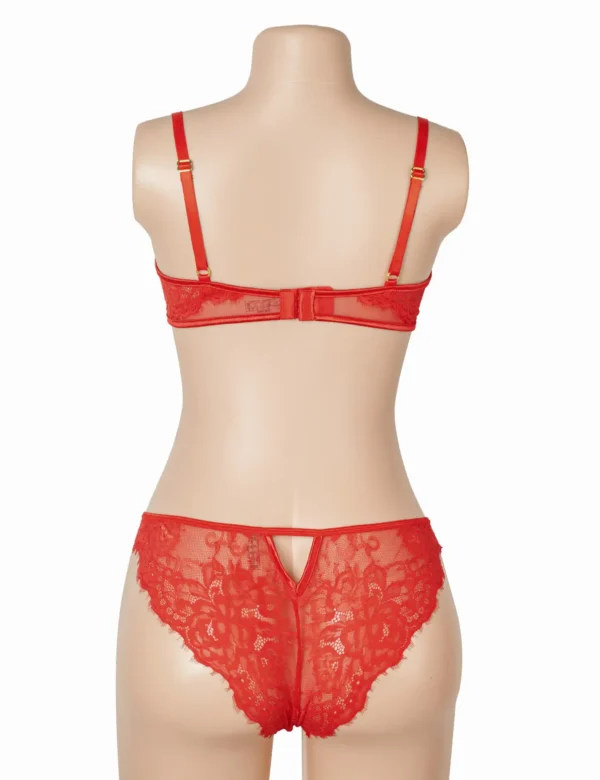Ensemble lingerie sexy rouge en dentelle (3) Ensemble lingerie sexy rouge en dentelle