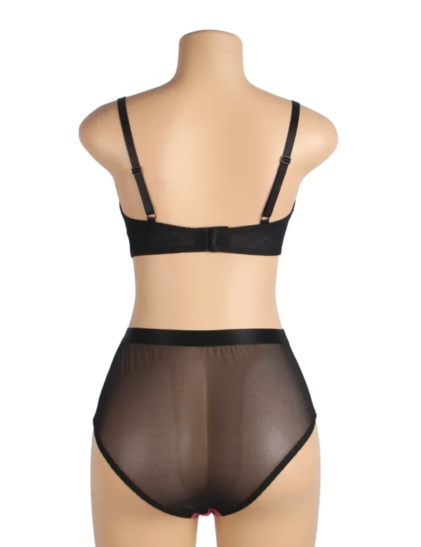 Ensemble noir et rose culotte haute et harnais (10) Ensemble noir et rose culotte haute et harnais