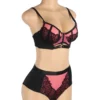 Ensemble noir et rose culotte haute et harnais (11) Ensemble noir et rose culotte haute et harnais