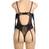 Guêpière noire à nœuds satinés et dentelle (5) Guêpière noire à nœuds satinés et dentelle