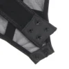 Guêpière noire effet cuir résille et lacets (3) Guêpière noire effet cuir résille et lacets