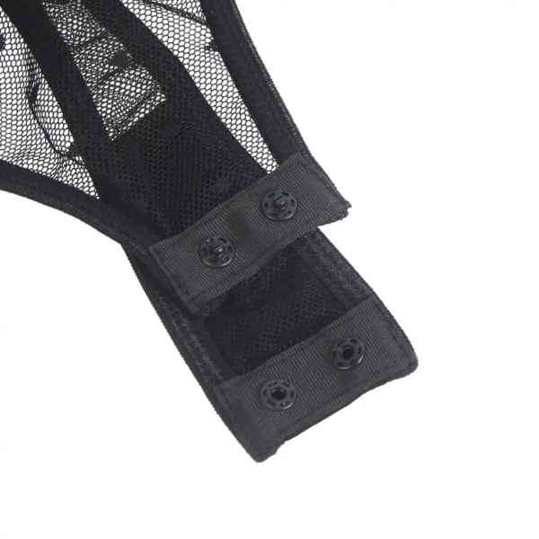 Guêpière noire transparente en dentelle et résille (6) Guêpière noire transparente en dentelle et résille