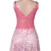 Nuisette rose dentelle et voile léopard (3) Nuisette rose dentelle et voile léopard