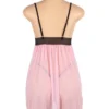 Nuisette rose voile transparent