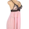 Nuisette rose voile transparent