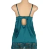 Nuisette vert canard en satin et dentelle (4) Nuisette vert canard en satin et dentelle