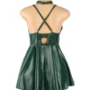Nuisette verte évasée effet cuir mat (6) Nuisette verte évasée effet cuir mat