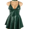Nuisette verte évasée effet cuir mat (7) Nuisette verte évasée effet cuir mat