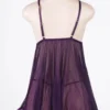 Nuisette violette évasée et sequins brillants (1) Nuisette violette évasée et sequins brillants