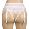 Porte-jarretelles blanc en dentelle transparente (2) Porte-jarretelles blanc en dentelle transparente