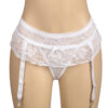 Porte-jarretelles blanc en dentelle transparente (3) Porte-jarretelles blanc en dentelle transparente